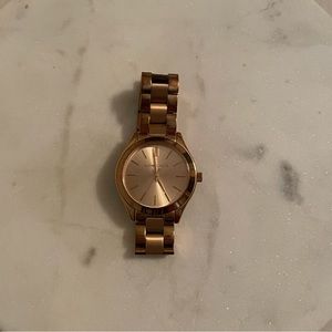 Rose gold MK watch